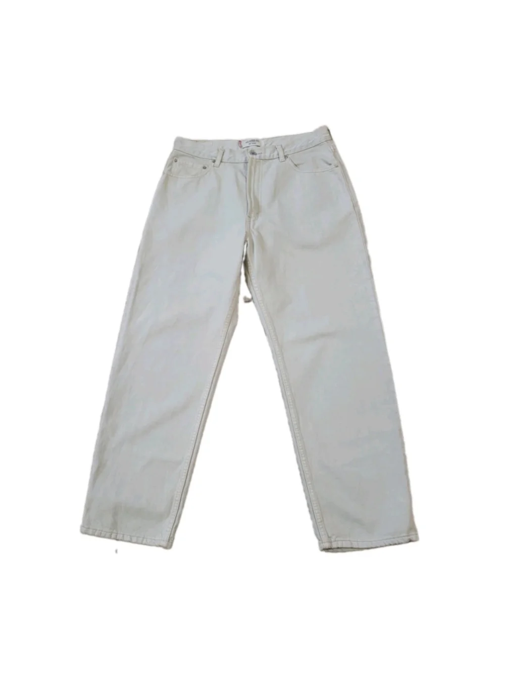 Levi's 505 Relaxed Fit Beige 100% Cotton Straight Jeans Size 38/30 Men's Pre-own
